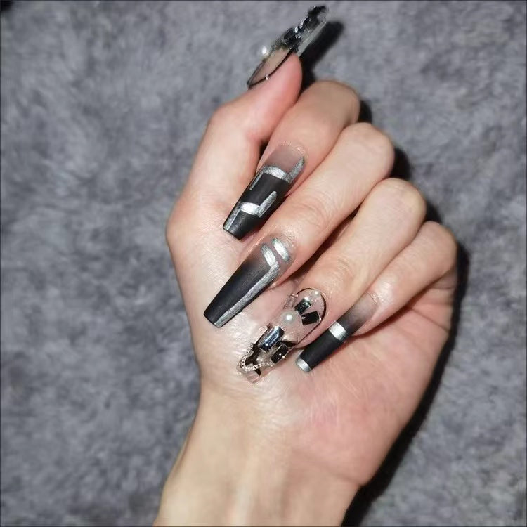 Cyber Machine Style Nails