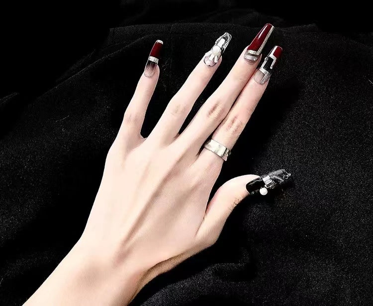 Cyber Machine Style Nails