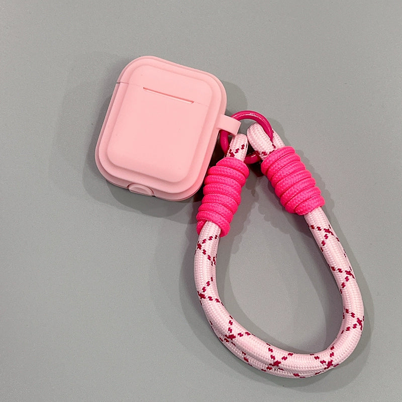 Simple Color with Lanyard Airpods Case