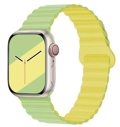 Silicone magnetic color-block Apple Watch Strap