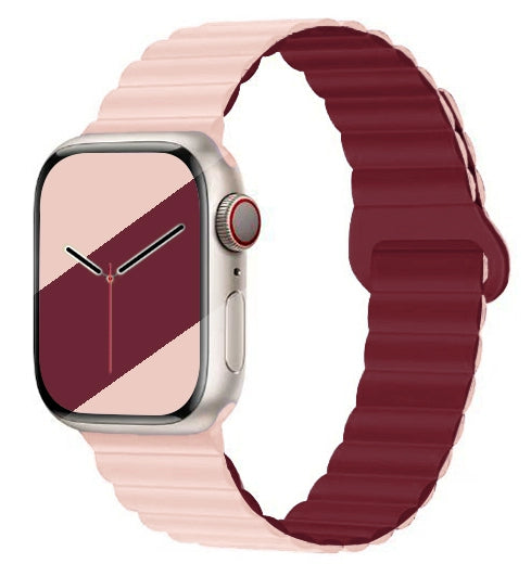 Silicone magnetic color-block Apple Watch Strap