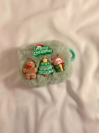 Christmas Plush Three-dimensional Gingerbread Man for AirPods Case