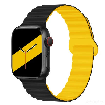 Silicone magnetic color-block Apple Watch Strap