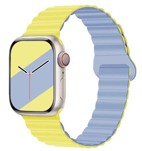 Silicone magnetic color-block Apple Watch Strap