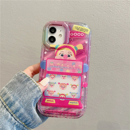 Cartoon Girl Bracket iPhone Case