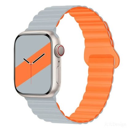 Silicone magnetic color-block Apple Watch Strap