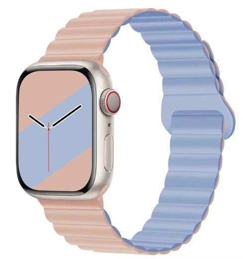 Silicone magnetic color-block Apple Watch Strap