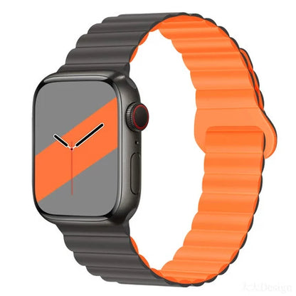 Silicone magnetic color-block Apple Watch Strap