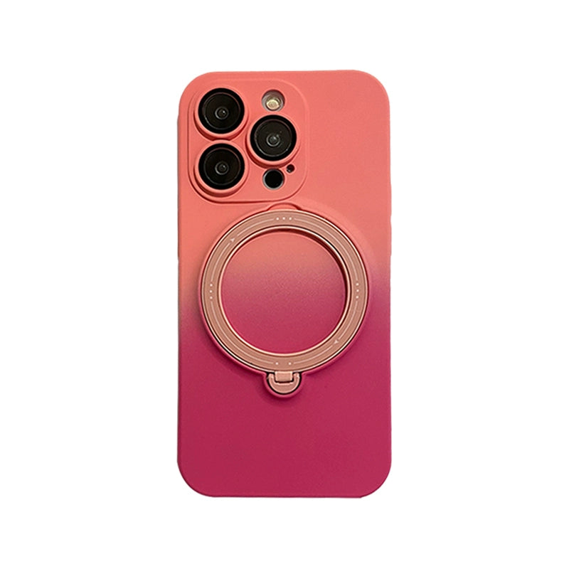 INS Gradient Color Magnetic Rotary Bracket Iphone Case