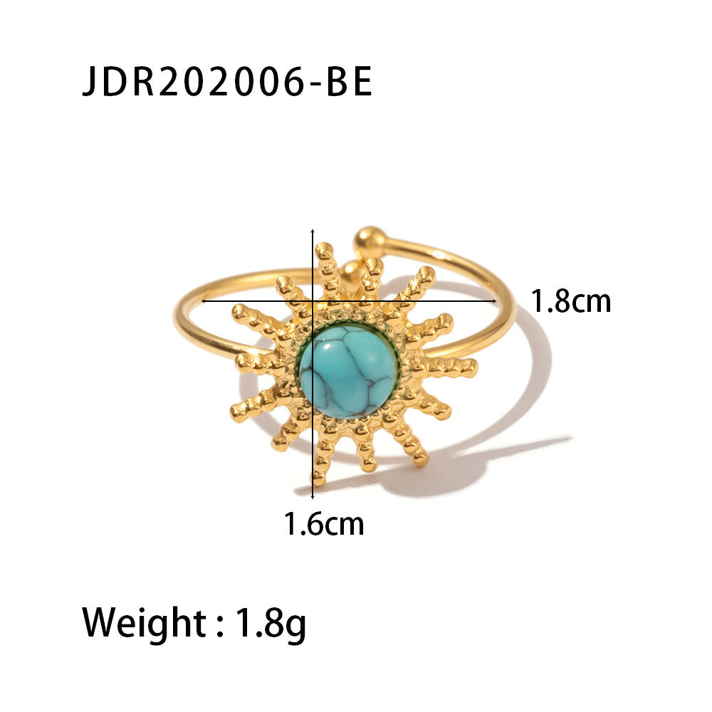 Sun Turquoise Open Ring