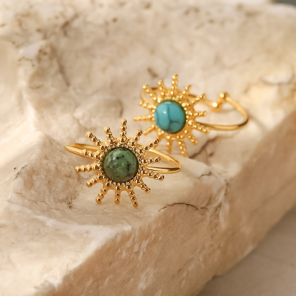 Sun Turquoise Open Ring