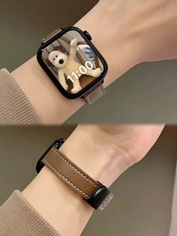 Leather Magnetic Loop for Applewatch Strap