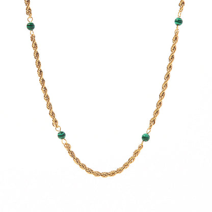 Twisted Malachite Necklace