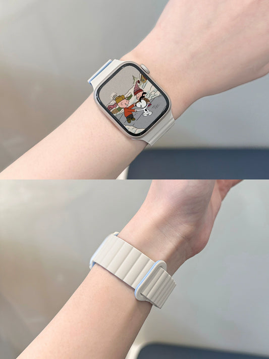 Silicone magnetic color-block Apple Watch Strap